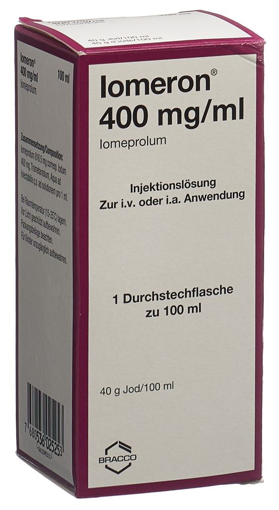 IOMERON sol inj 400 mg/ml 100ml fl 1 pce, image principale