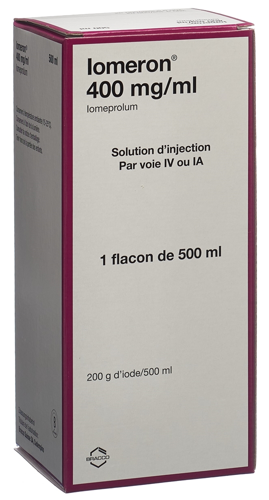 IOMERON sol inj 400 mg/ml 500ml fl 1 pce, image 2 sur 2