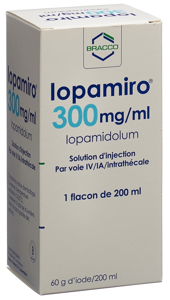 IOPAMIRO sol inj 300 mg/ml 200ml flacon flac 1 pce, image 2 sur 2