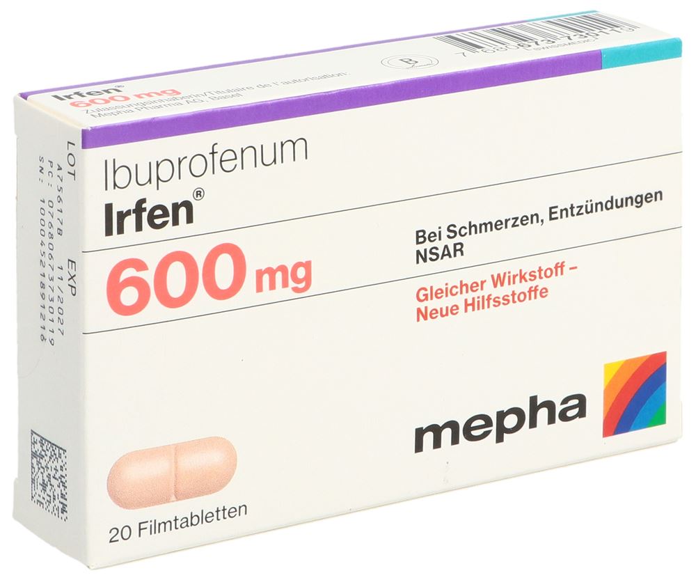 IRFEN Filmtabl 600 mg Blist 20 Stk, Hauptbild