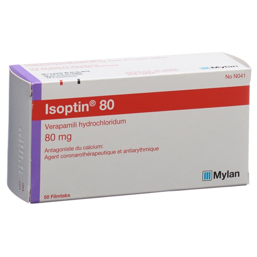 ISOPTIN cpr pell 80 mg blist 50 pce, image 2 sur 2