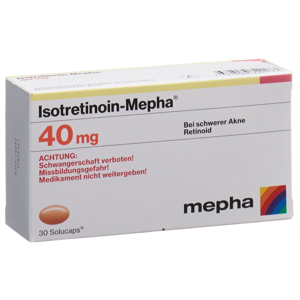 ISOTRETINOINE Mepha 40 mg, image principale