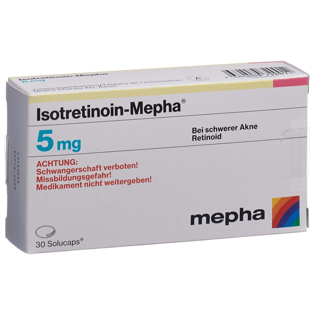 ISOTRETINOINE Mepha 5 mg, Hauptbild