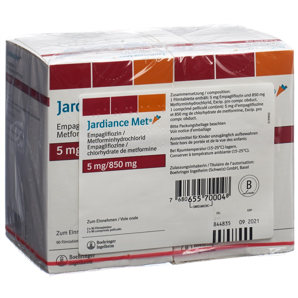 JARDIANCE cpr pell 5/850mg blist 90 pce, image principale