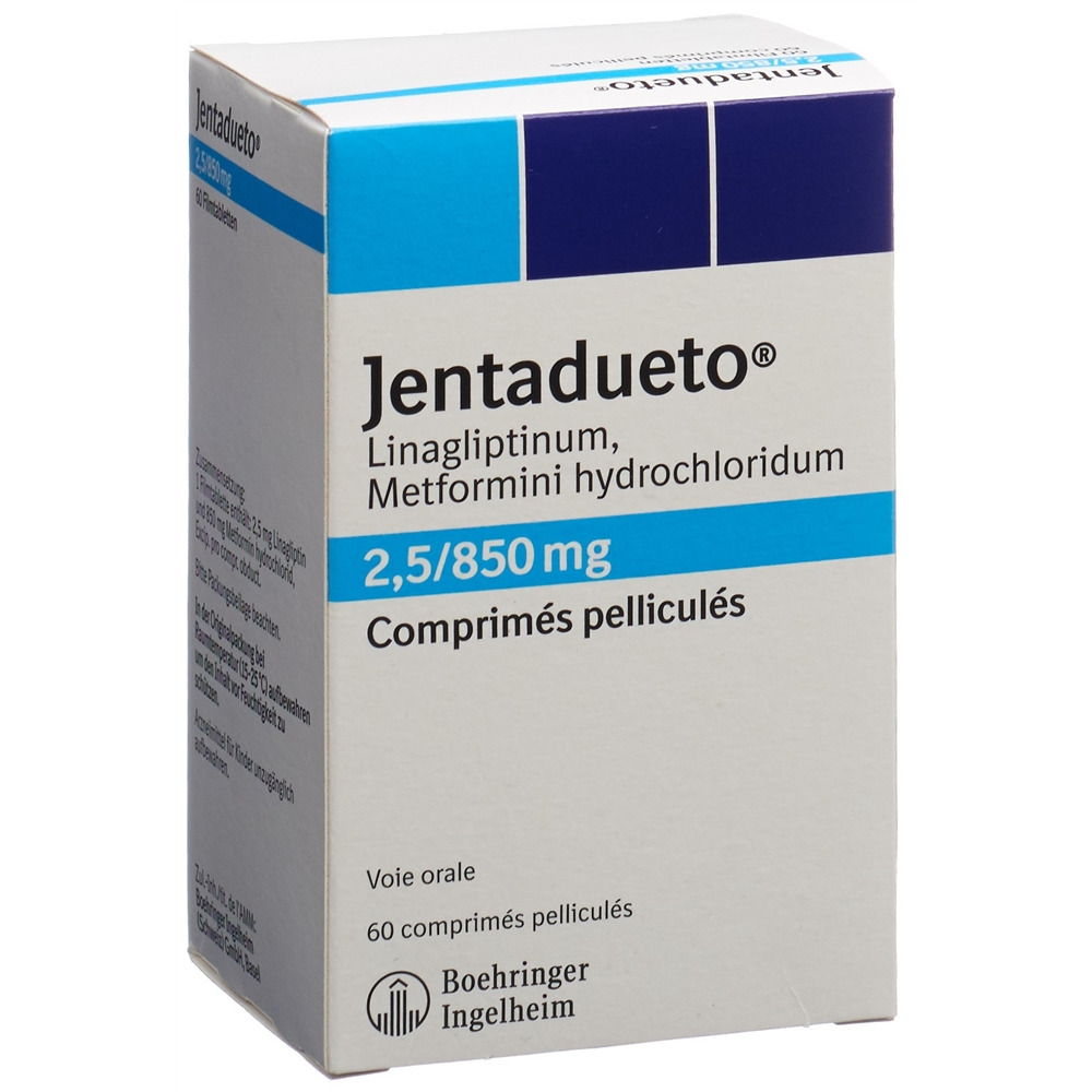 JENTADUETO cpr pell 2.5 mg/850 mg blist 60 pce, image 2 sur 2