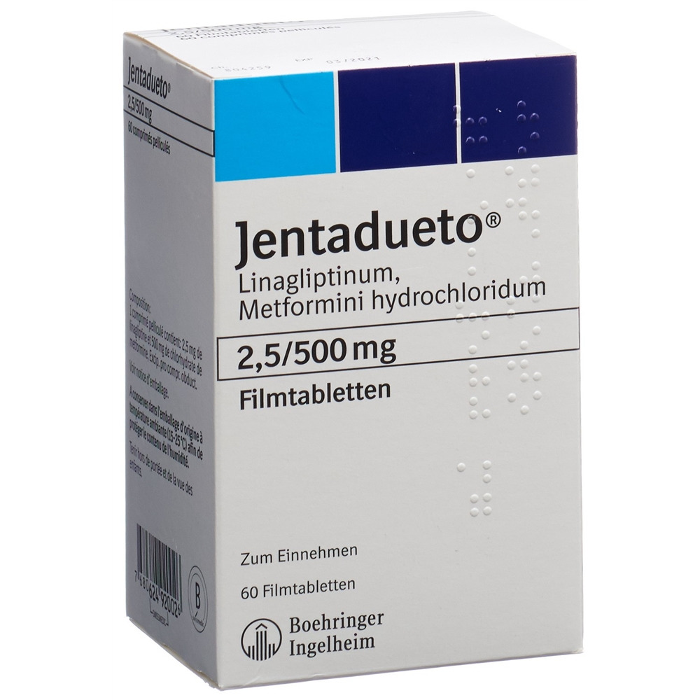 JENTADUETO Filmtabl 2.5 mg/500 mg Blist 60 Stk, Hauptbild