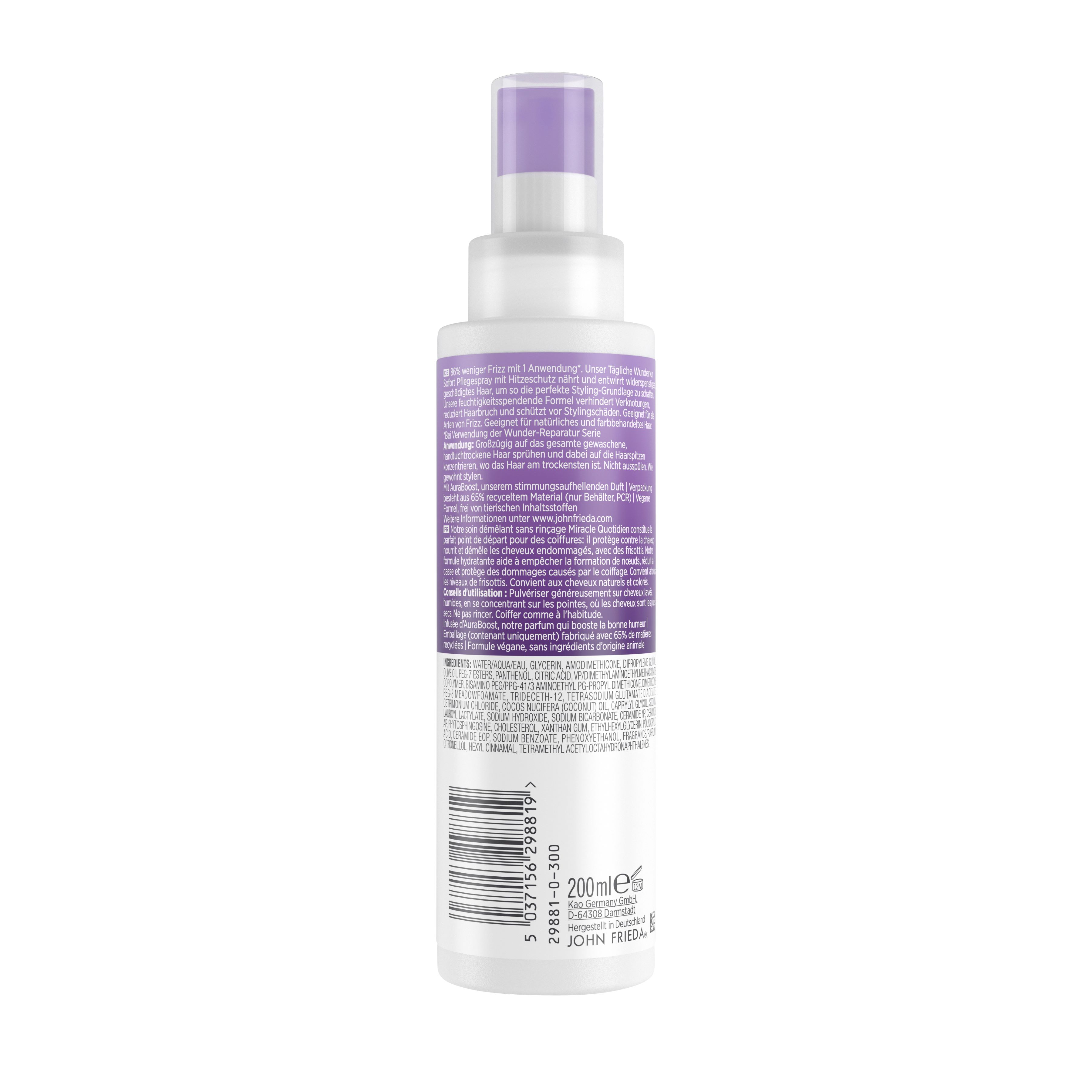 JOHN FRIEDA Frizz Ease Tägliche Wunderkur Sofort Pflegespray, Bild 2 von 2