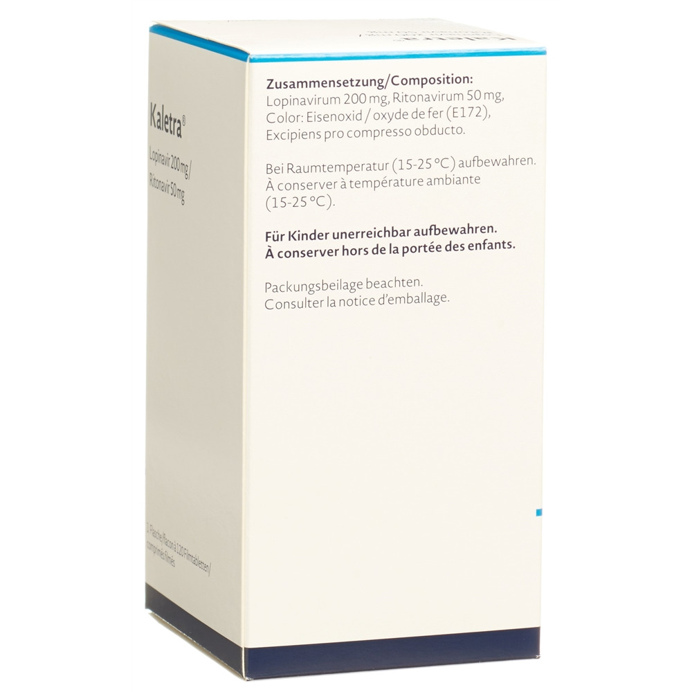 KALETRA cpr pell 200mg/50mg bte 120 pce, image 2 sur 2