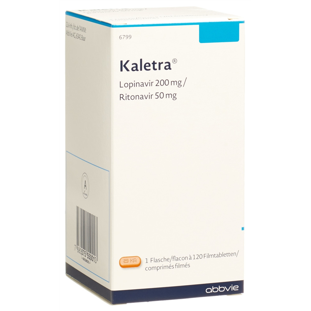 KALETRA cpr pell 200mg/50mg bte 120 pce, image principale