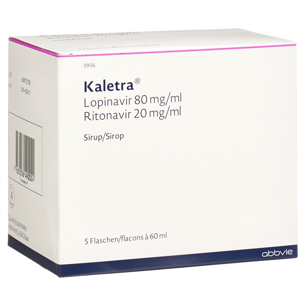 KALETRA sirop 80mg/20mg/ml fl 60 ml, image principale