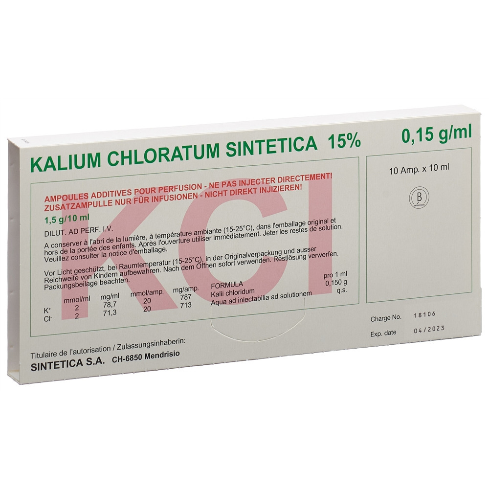 KCL Sintetica 20 mmol/10ml, Hauptbild