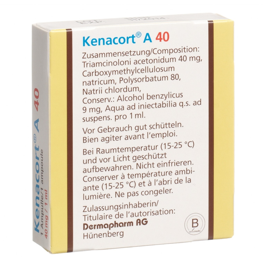 KENACORT 40 Inj Susp 40 mg/ml Amp 1 ml | Online bestellen