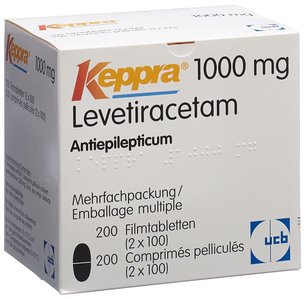 KEPPRA cpr pell 1000 mg blist 100 pce, image principale