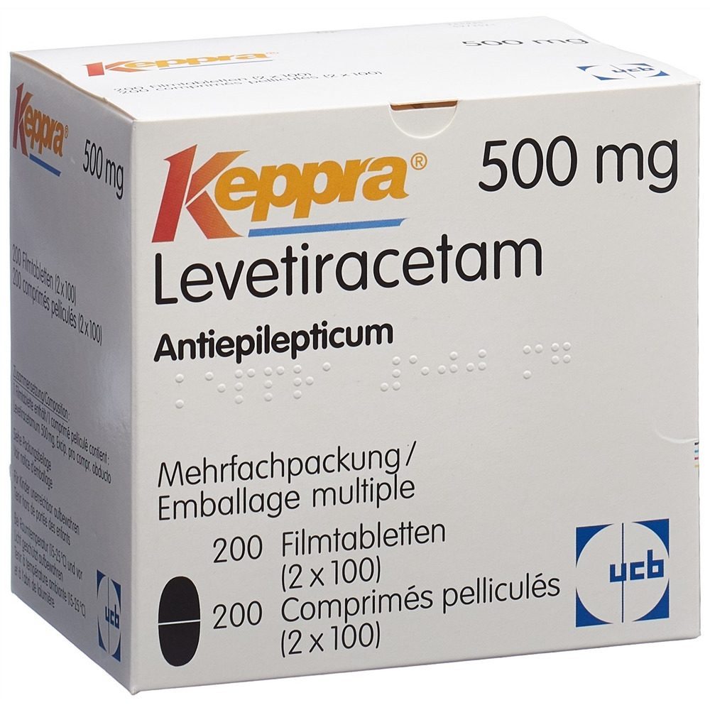 KEPPRA cpr pell 500 mg blist 100 pce, image principale