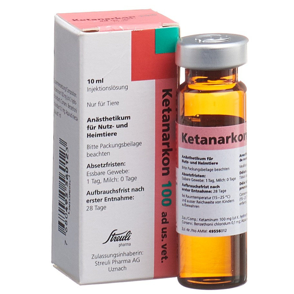 KETANARKON Inj Lös 100 mg/ml ad us vet. Fl 10 ml, Hauptbild