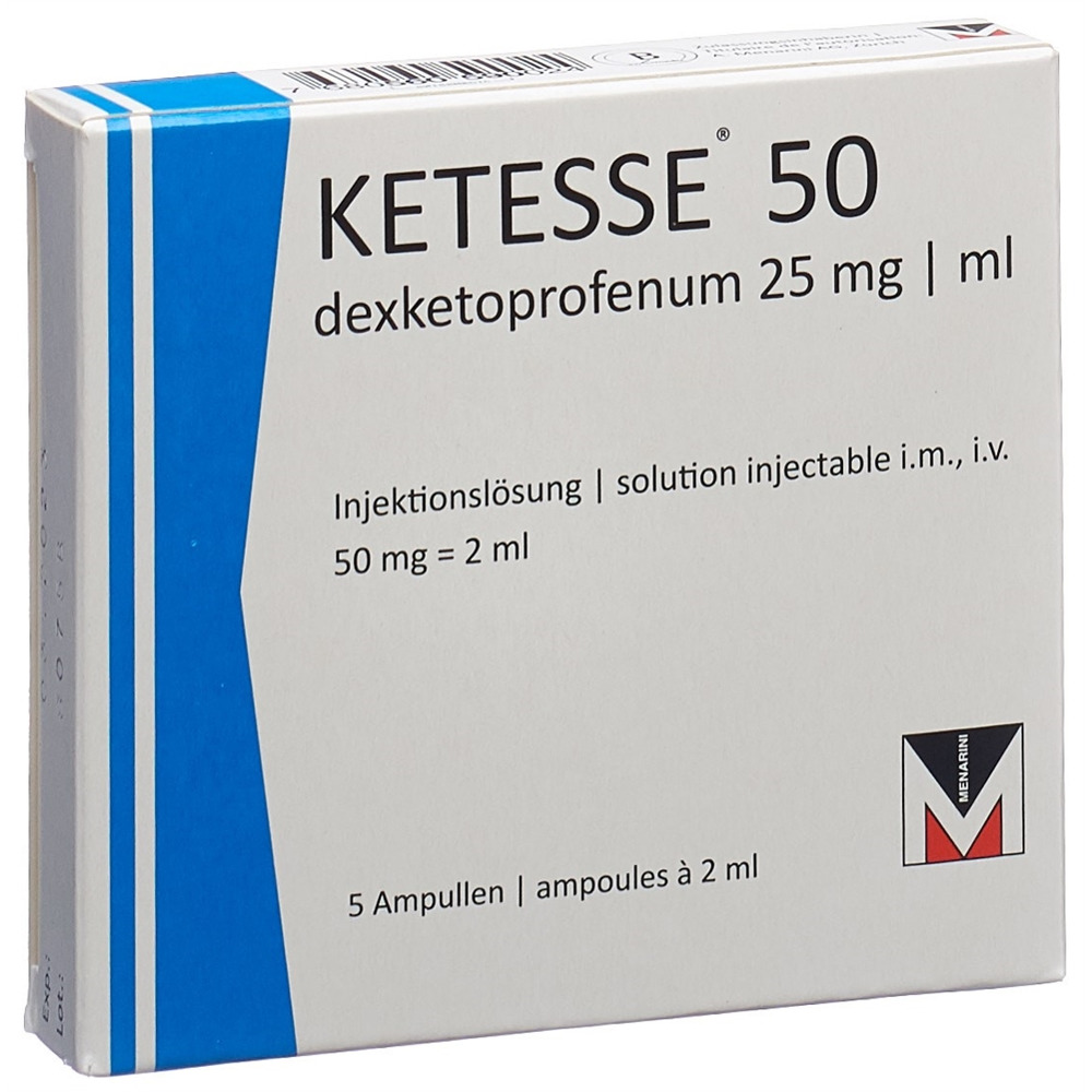 KETESSE Inj Lös 50 mg/2ml Amp 2 ml, Hauptbild