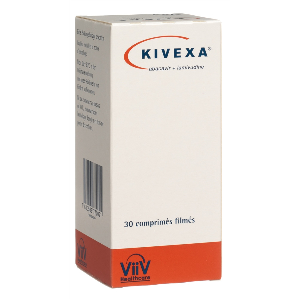 KIVEXA cpr pell 600mg/300mg blist 30 pce, image 2 sur 2