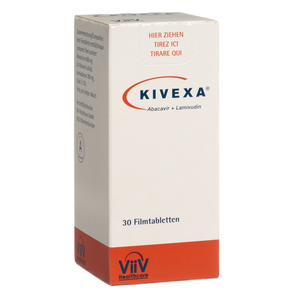 KIVEXA cpr pell 600mg/300mg blist 30 pce, image principale