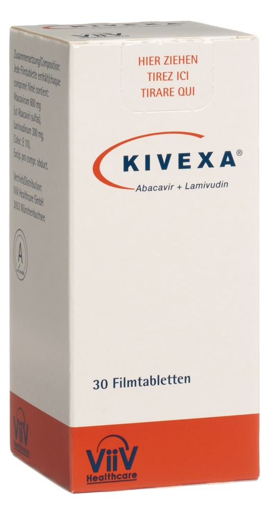 KIVEXA cpr pell 600mg/300mg blist 30 pce, image principale