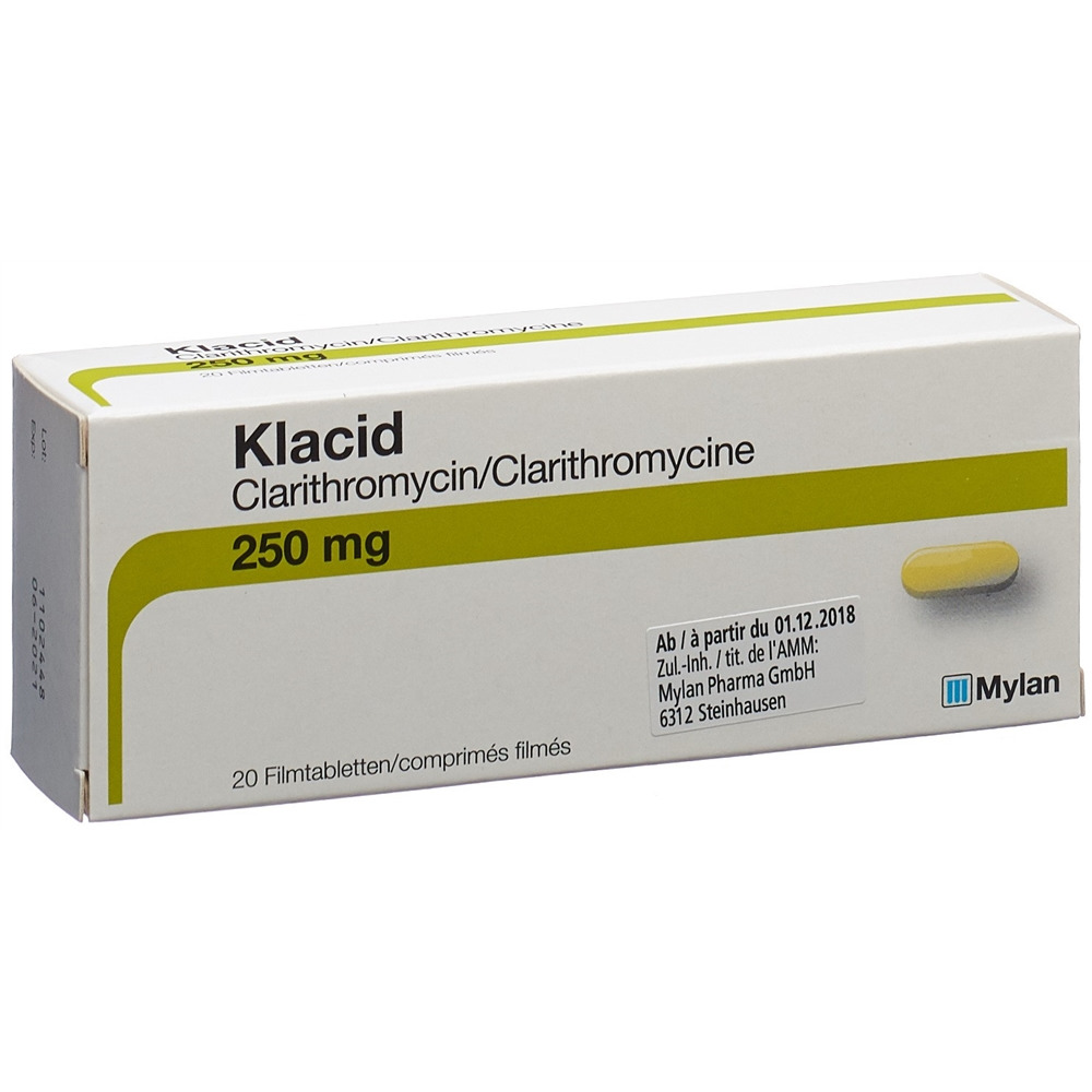 KLACID cpr pell 250 mg blist 20 pce, image principale