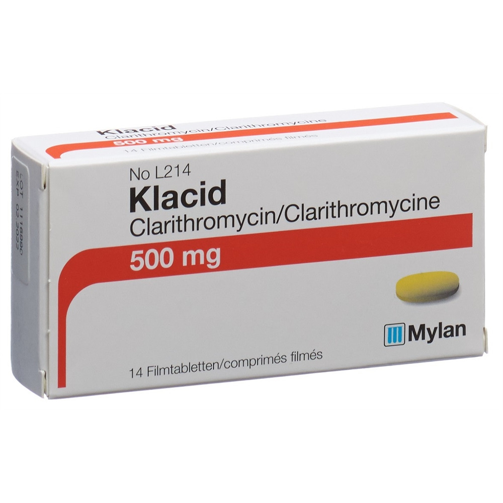 KLACID cpr pell 500 mg blist 14 pce, image principale