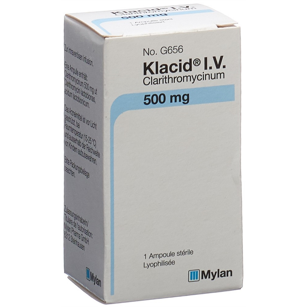 KLACID subst sèche 500 mg i.v. amp 1 pce, image 2 sur 2