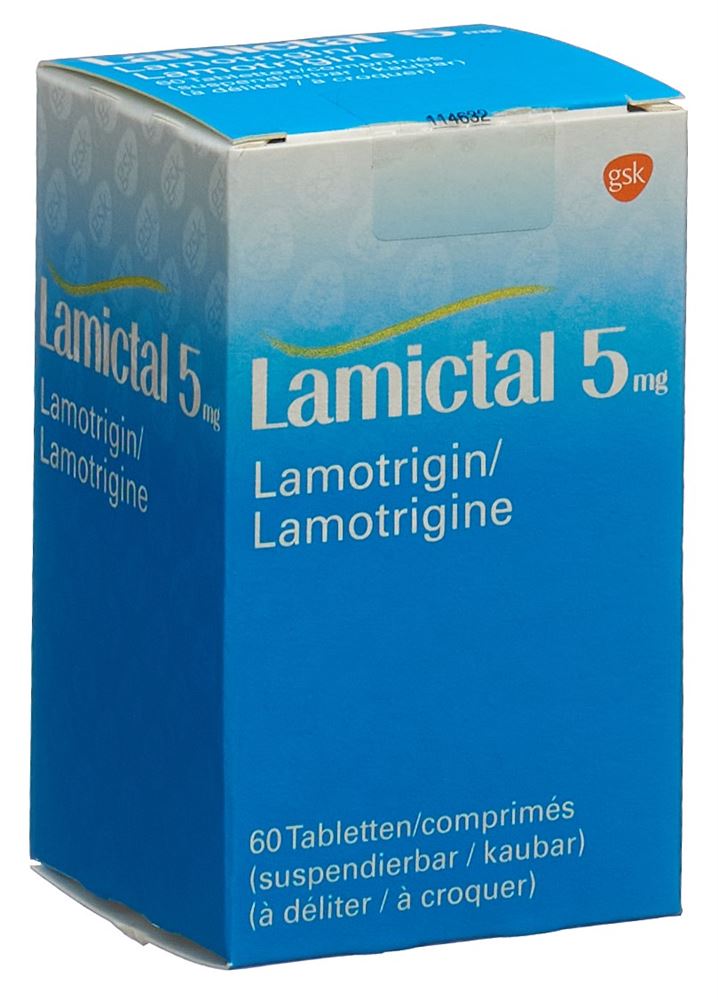 Lamictal cpr disp 5 mg fl 60 pce, image principale