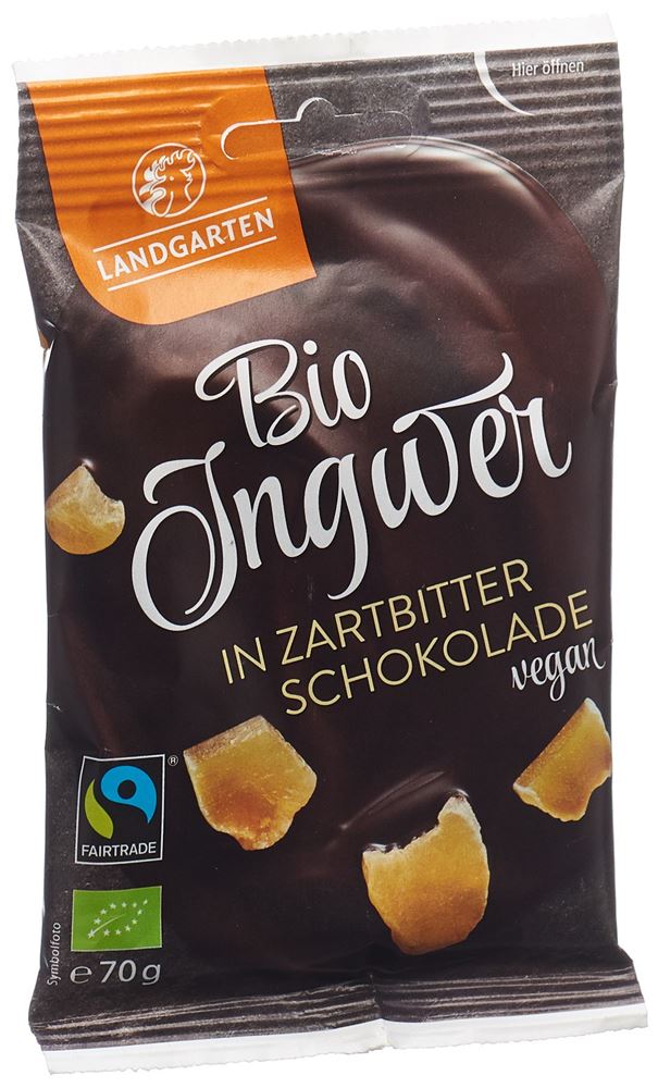 LANDGARTEN gingembre enrobé de chocolat noir