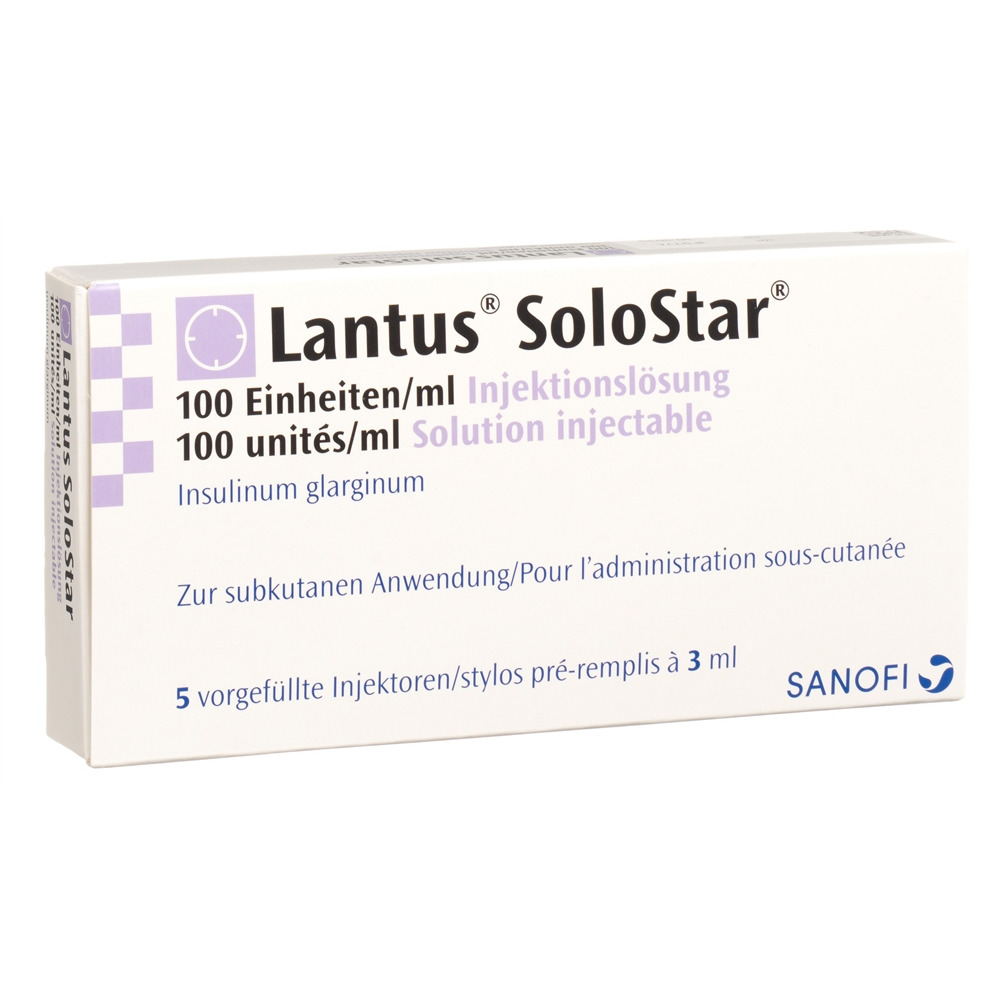 LANTUS Inj Lös 100 E/ml SoloStar Fertpen 3 ml, Hauptbild