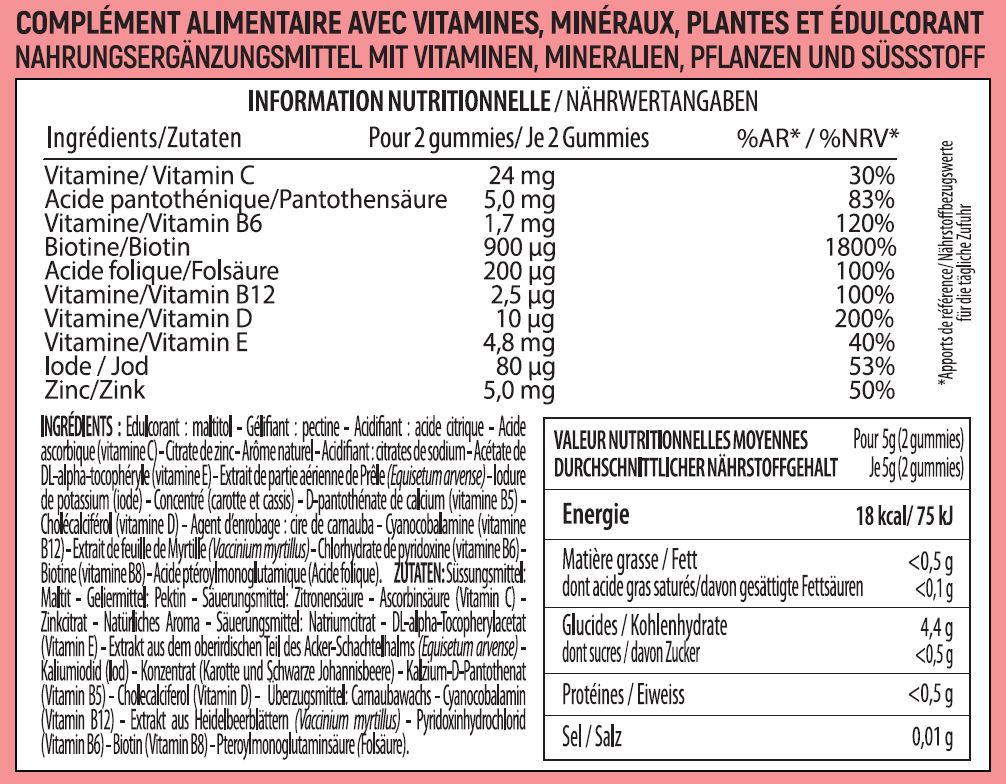 LASHILE Good Hair gummies, image 2 sur 2