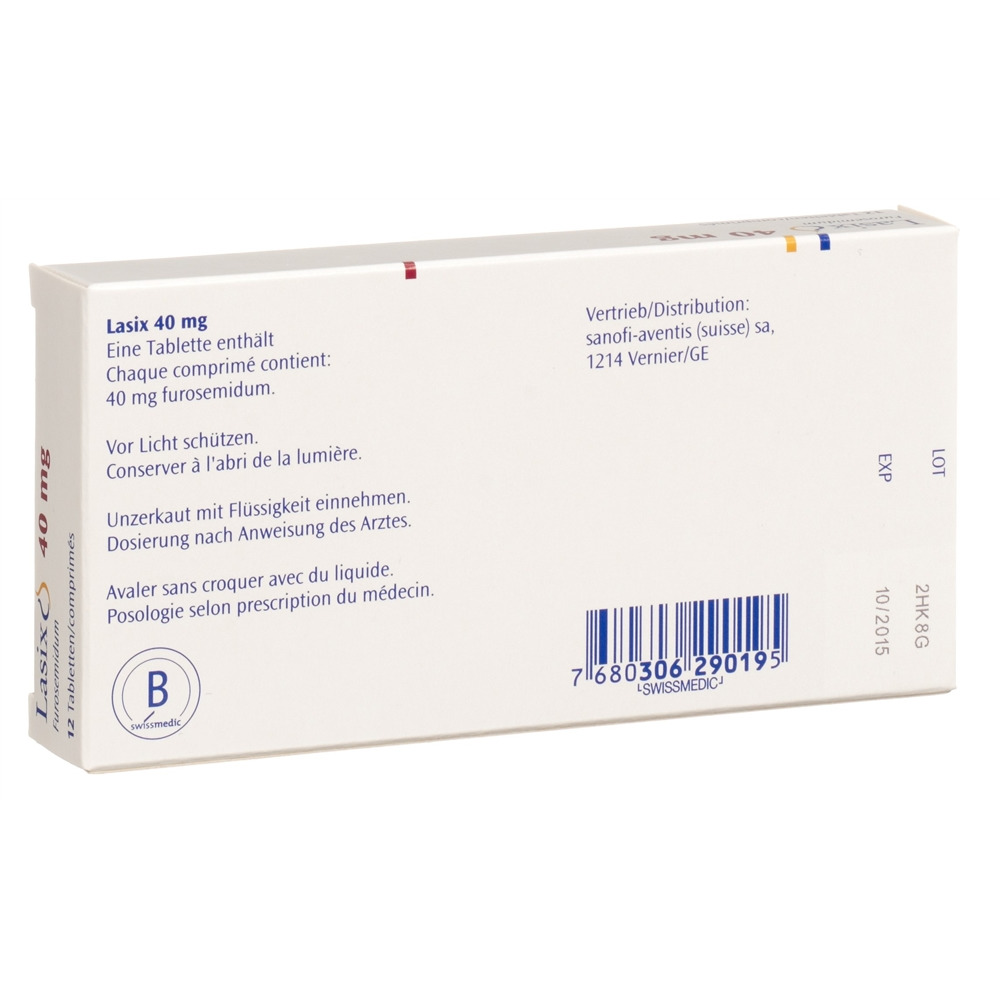 LASIX cpr 40 mg blist 12 pce, image 2 sur 2