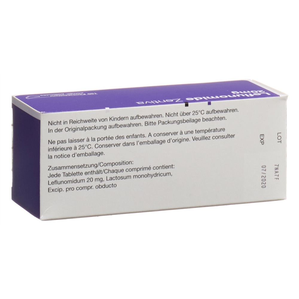 LEFLUNOMIDE Zentiva 20 mg, image 2 sur 2