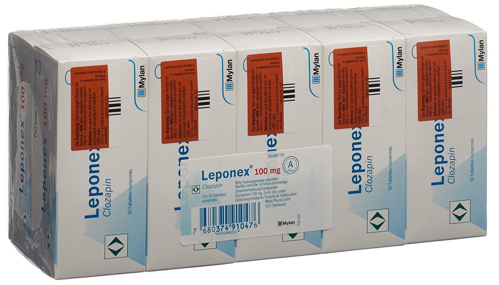 Leponex cpr 100 mg blist 500 pce, image principale