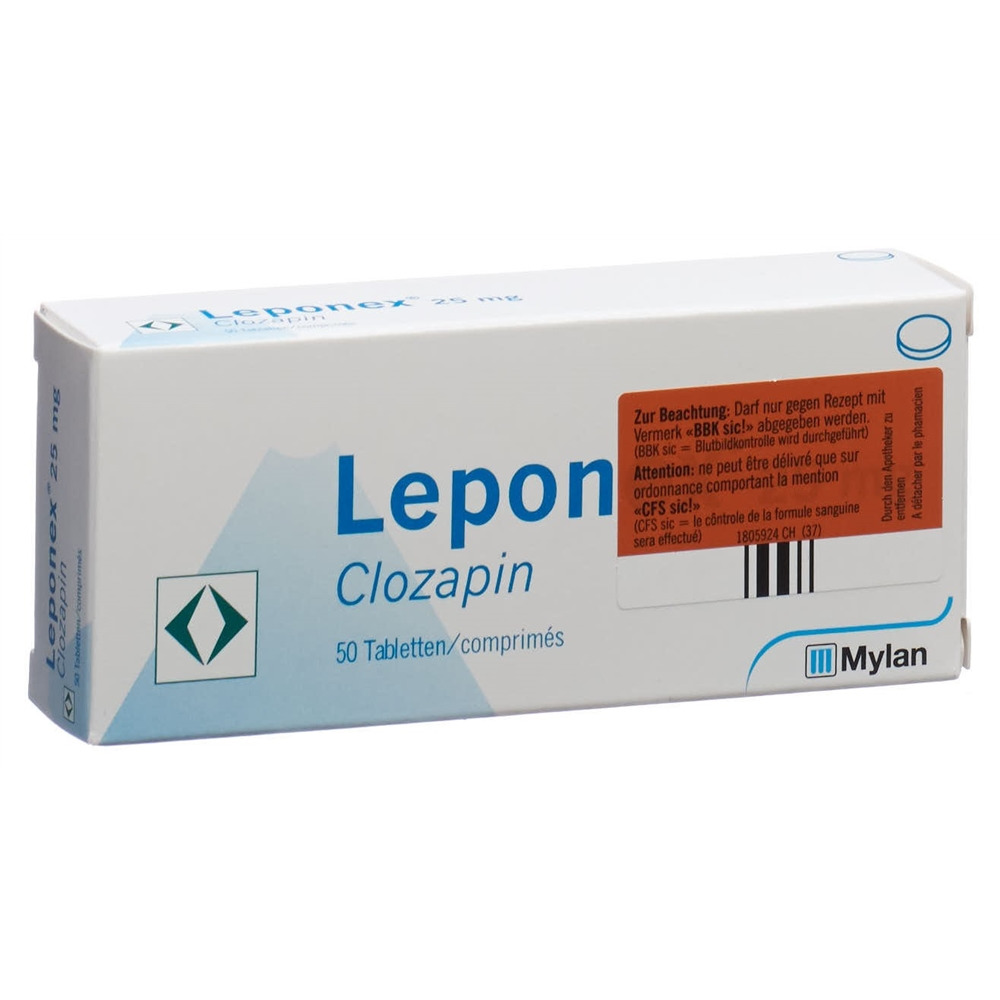 Leponex Tabl 25 mg Blist 50 Stk, Hauptbild