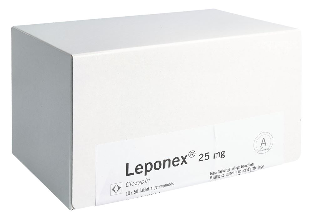 Leponex Tabl 25 mg Blist 500 Stk, Hauptbild Leponex Tabl 25 mg Blist 500 Stk, Hauptbild