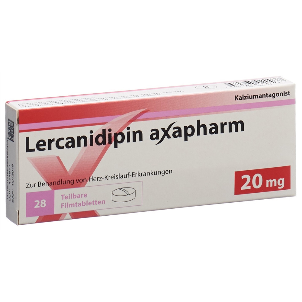 LERCANIDIPINE Axapharm 20 mg, Hauptbild