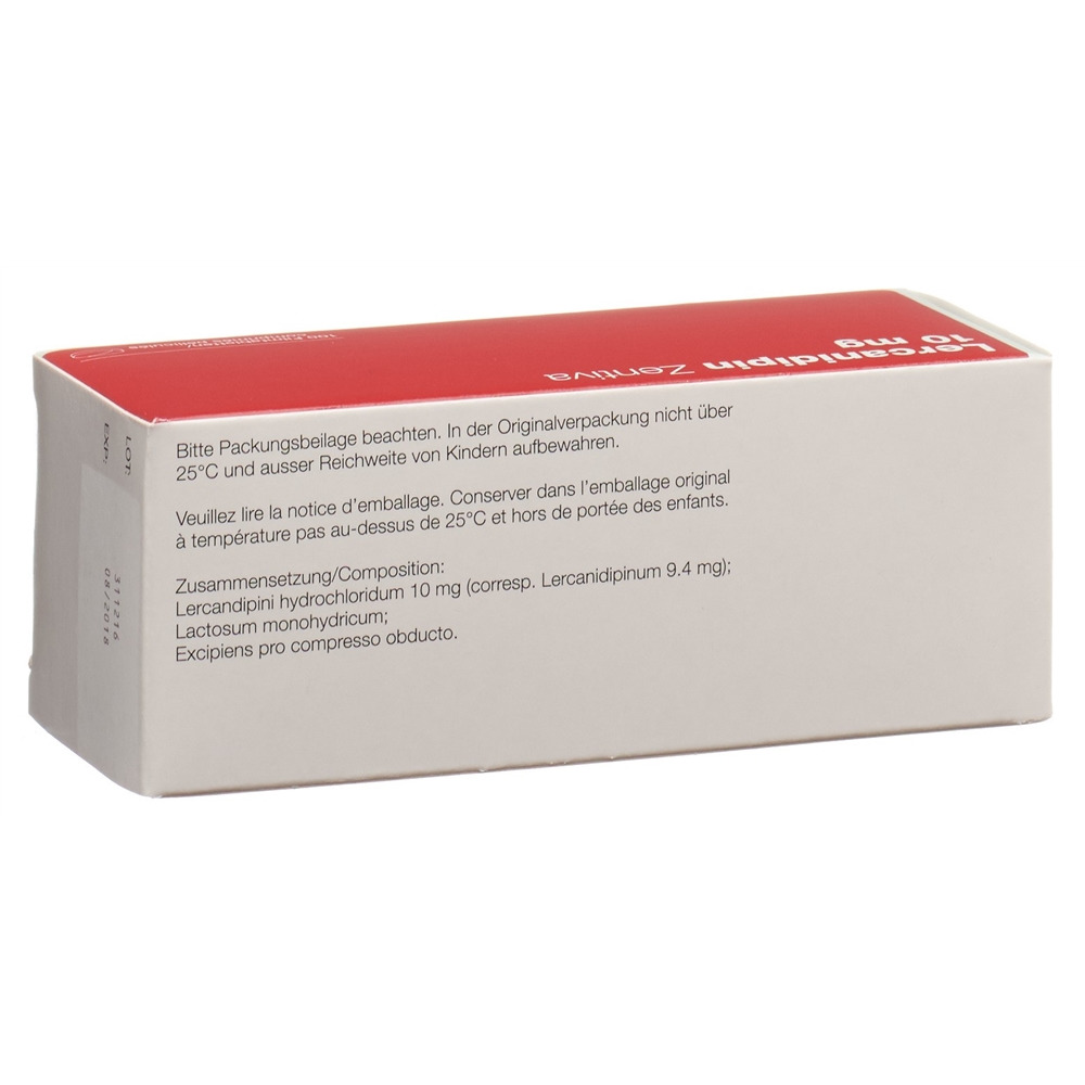 LERCANIDIPINE Zentiva 10 mg, image 2 sur 2