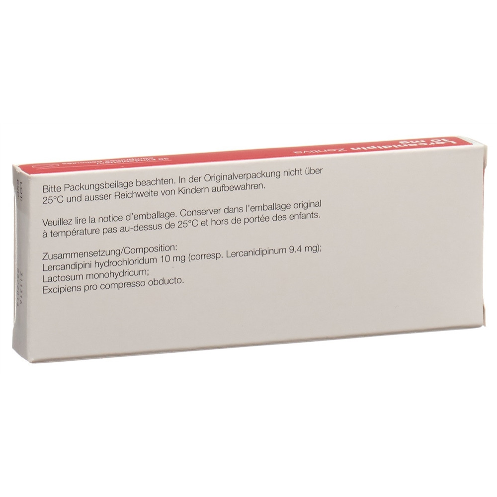 LERCANIDIPINE Zentiva 10 mg, image 2 sur 2