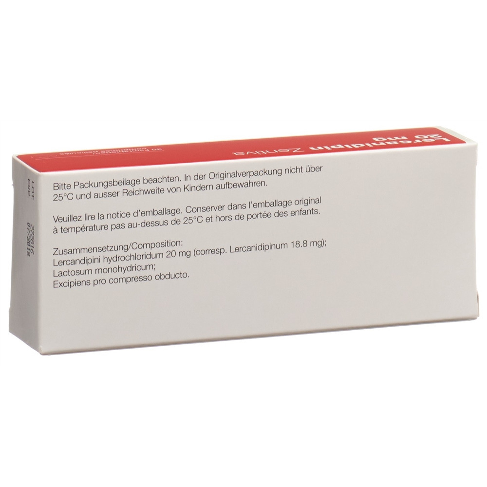 LERCANIDIPINE Zentiva 20 mg, image 2 sur 2