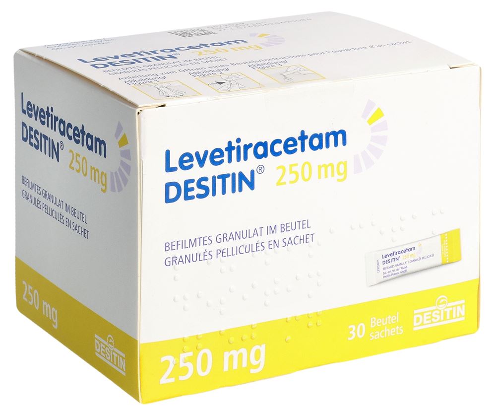 LEVETIRACETAM befilmtes Granulat 250 mg, Hauptbild