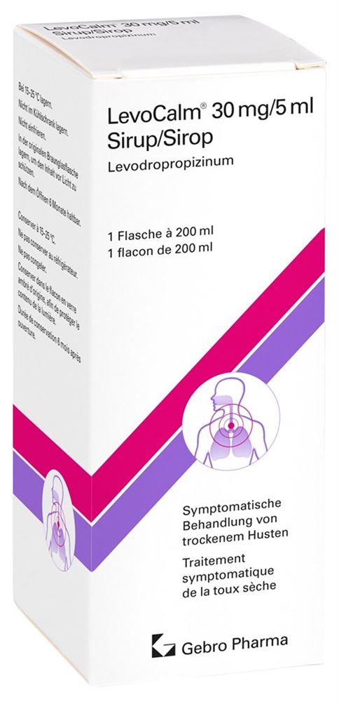 LEVOCALM Sirup 30 mg/5ml Fl 200 ml, Hauptbild LEVOCALM Sirup 30 mg/5ml Fl 200 ml, Hauptbild