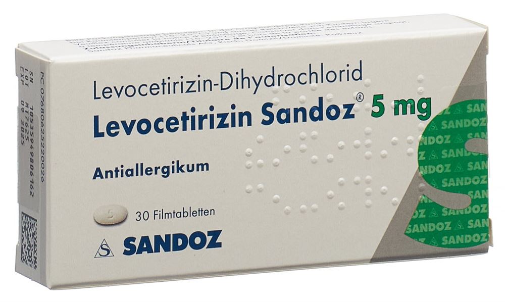 LEVOCETIRIZINE Sandoz 5 mg, Hauptbild