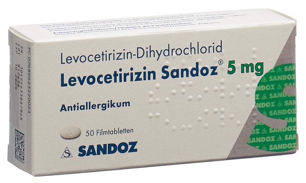 LEVOCETIRIZINE Sandoz 5 mg, Hauptbild