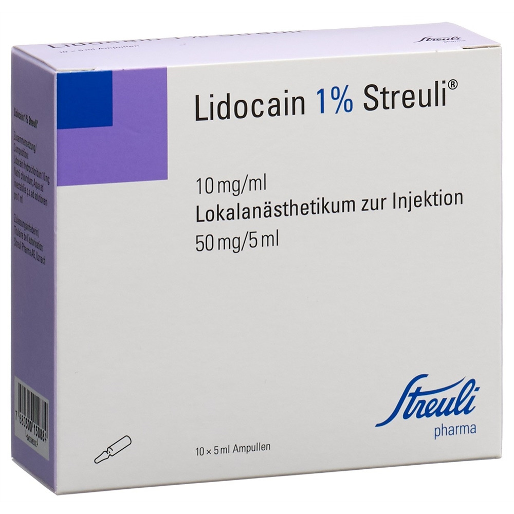 LIDOCAINE Streuli 50 mg/5ml, Hauptbild