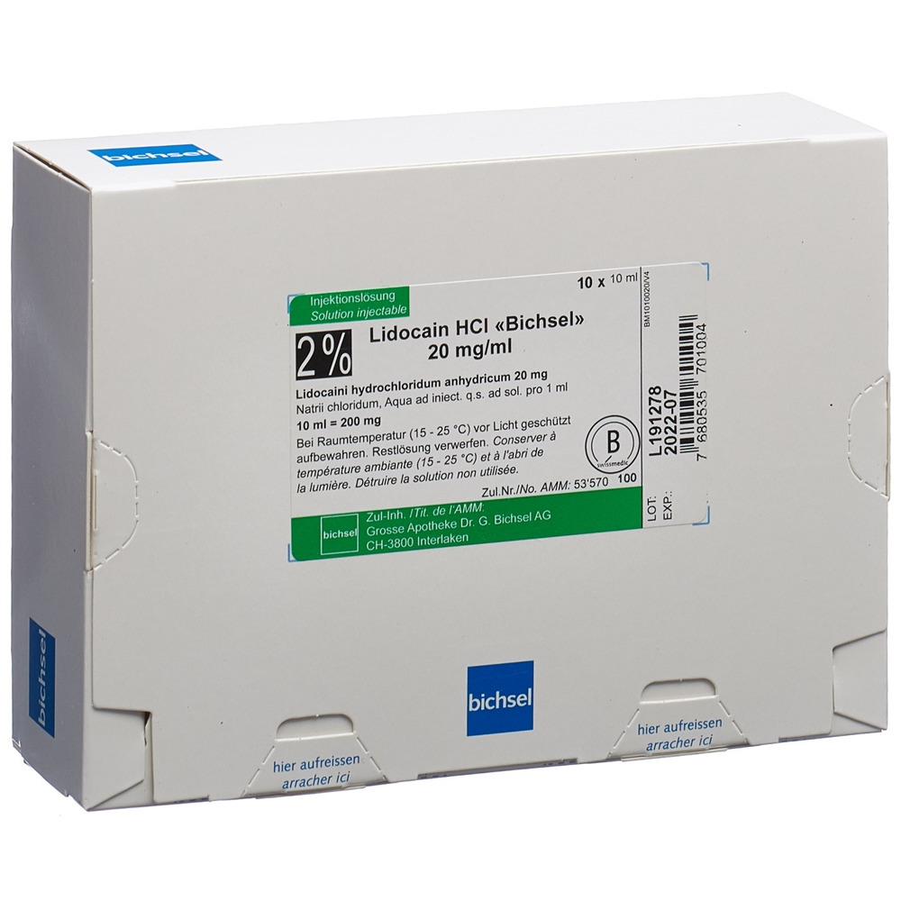 LIDOCAINE HCL 2% 200 mg/10ml, image principale