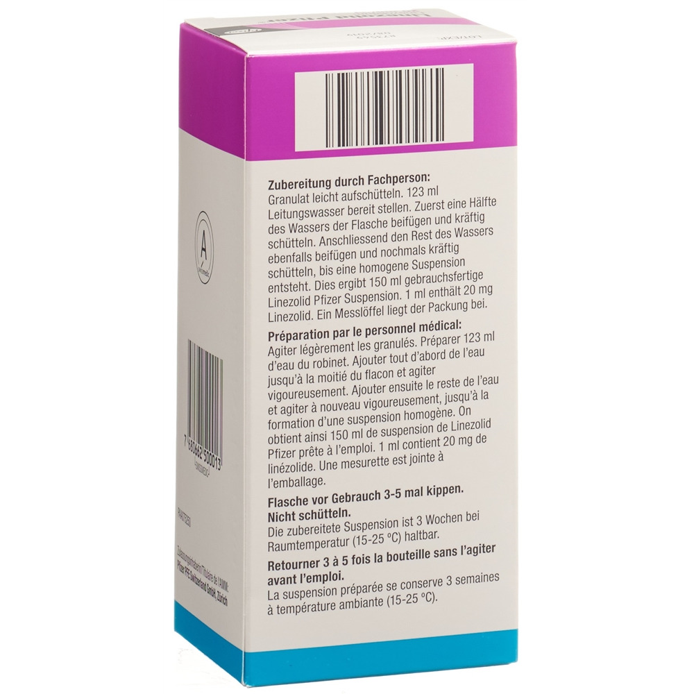 LINEZOLIDE Pfizer 20 mg/ml, image 2 sur 2