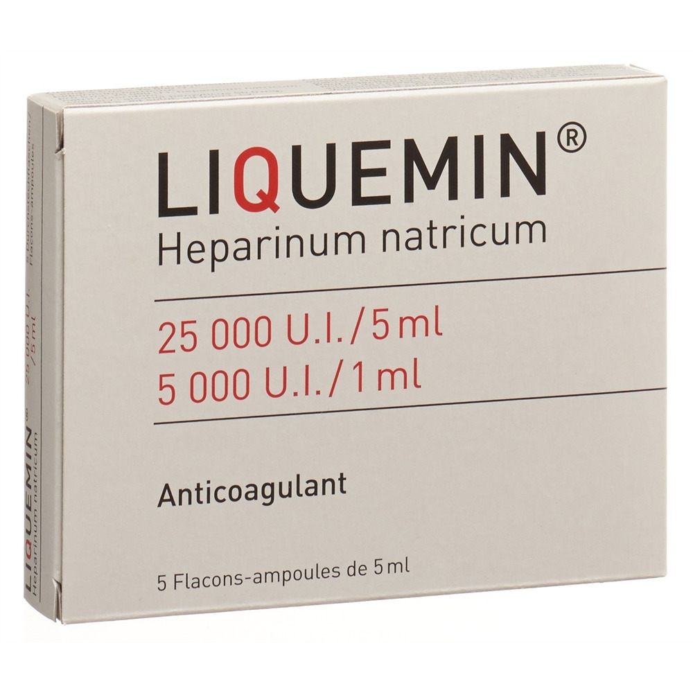 LIQUEMINE sol inj 25000 IE/5ml flac 5 ml, image 2 sur 2