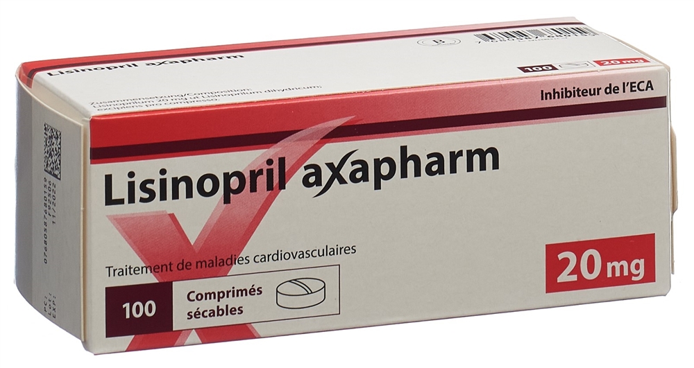 LISINOPRIL axapharm 20 mg, image 2 sur 2