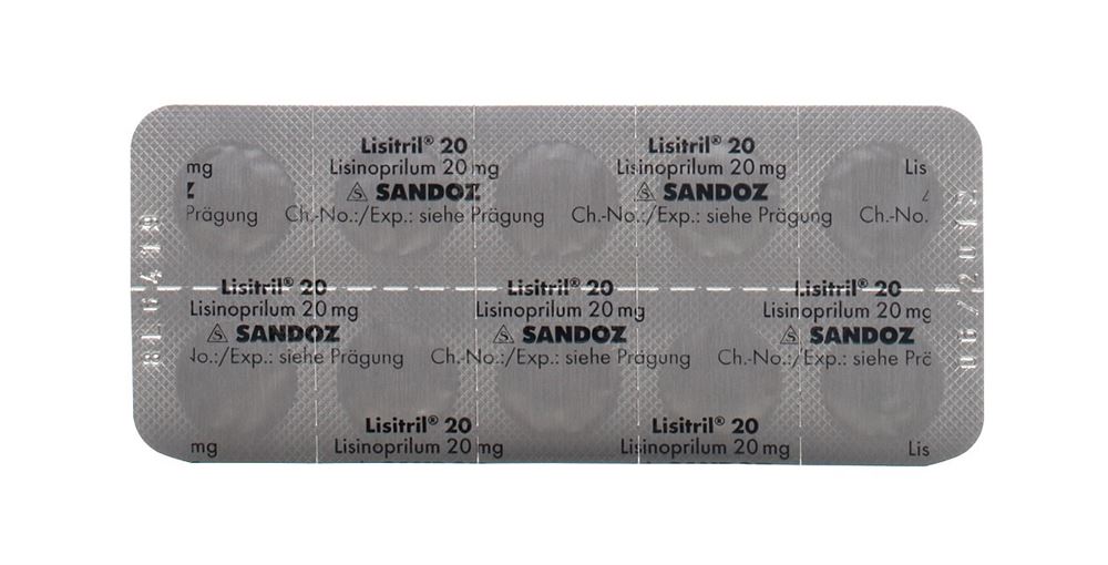 Lisitril cpr 20 mg blist 100 pce, image 2 sur 2