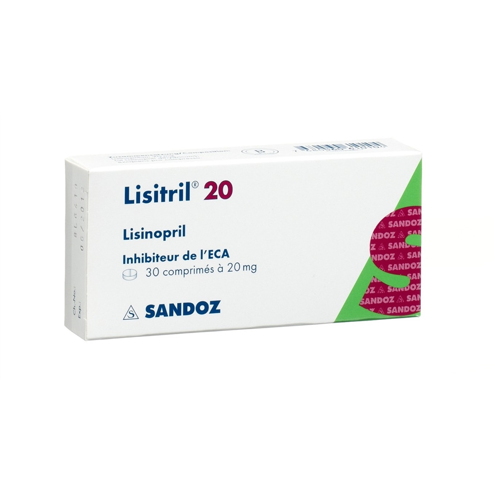 Lisitril cpr 20 mg blist 30 pce, image 2 sur 2